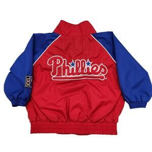 Vintage MLB Philadelphia Phillies Baby Windbreaker Jacket Kid Athlete, 3-6 Month